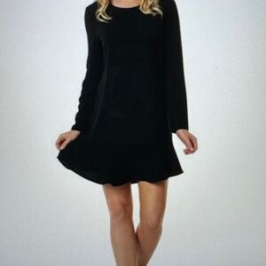 Mud Pie Jesse Flounce Dress Black SM NWT